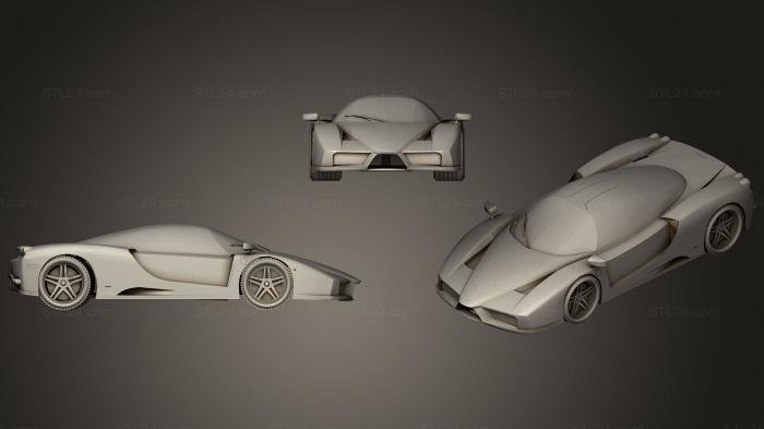 Автомобили и транспорт (Феррари Энцо, CARS_0157) 3D модель для ЧПУ станка